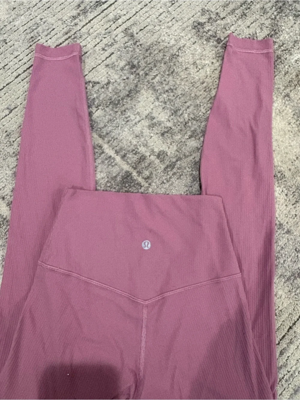 lululemon athletica Ribbed High-Waist Leggings in Mauve